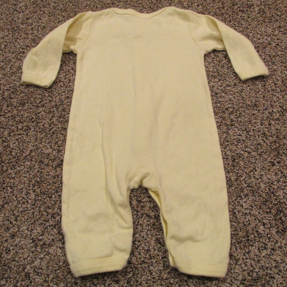 Old Navy Snap Up Footless Sleeper Infant Unisex Size 3-6M Yellow Long Sleeve‎ - Picture 6 of 6